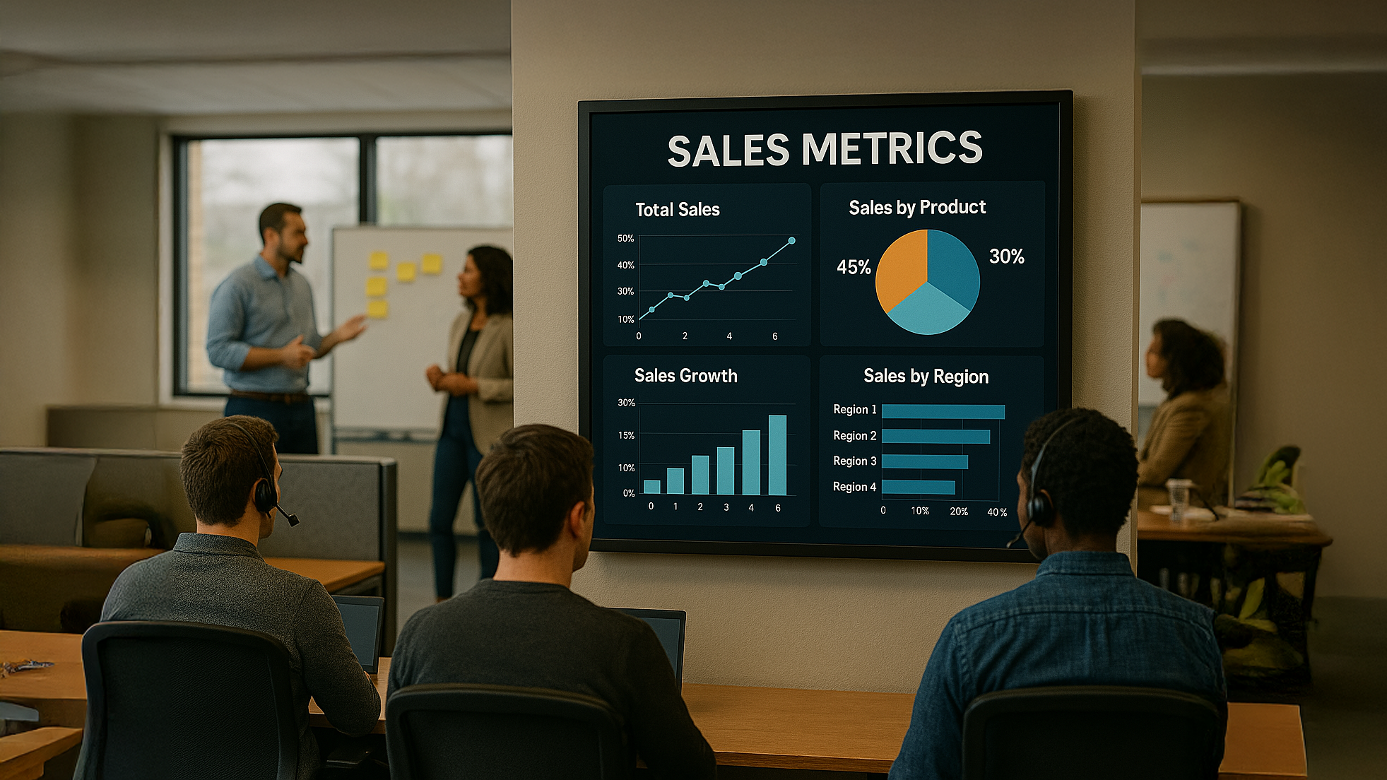 A beautiful digital signage display in an airport terminal with travelers passing by with their suitcases.
