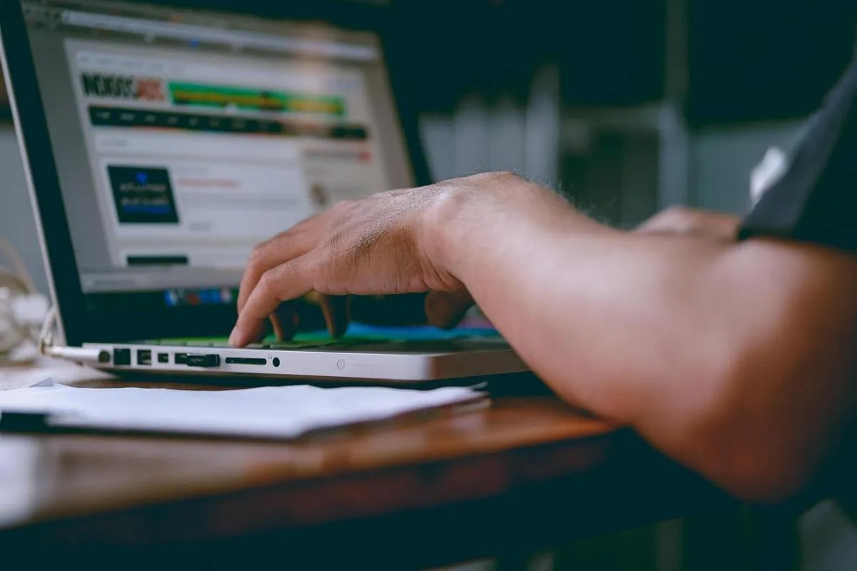 This image is of a person starting a DIY digital signage project with the Raspberry Pi.