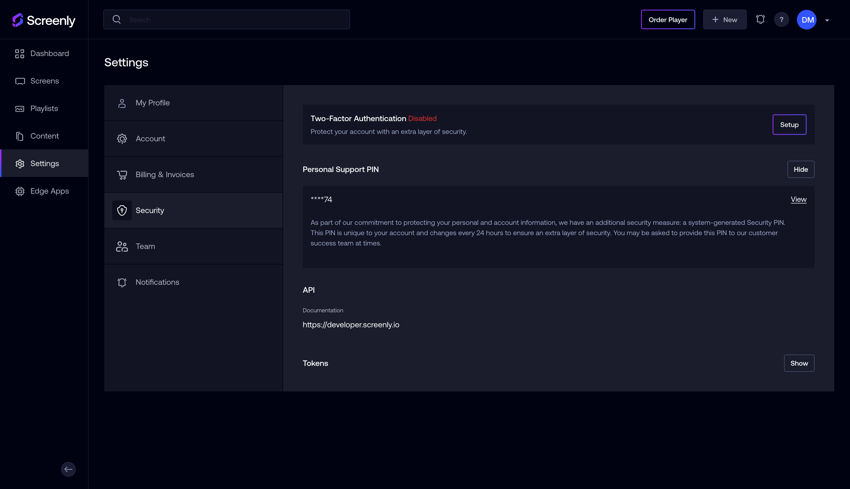 Introducing personal support PINs for enhanced security