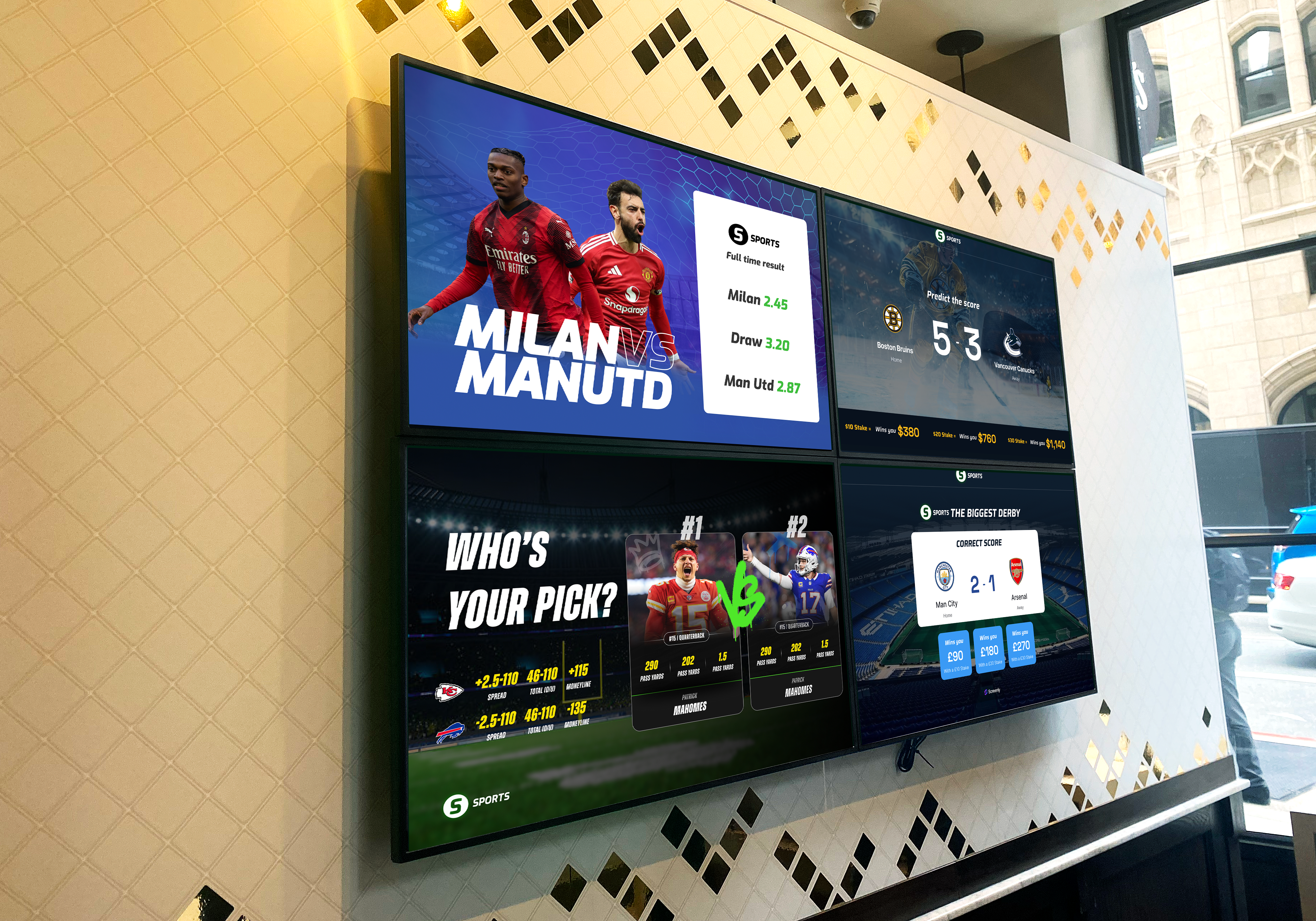 Screenly makes it easy to deploy digital signs in your betting shop with an all-in-one hardware and software solution.