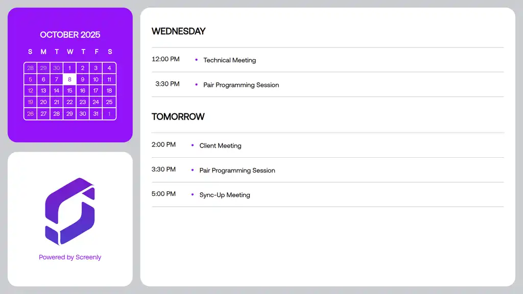 Calendar App 1
