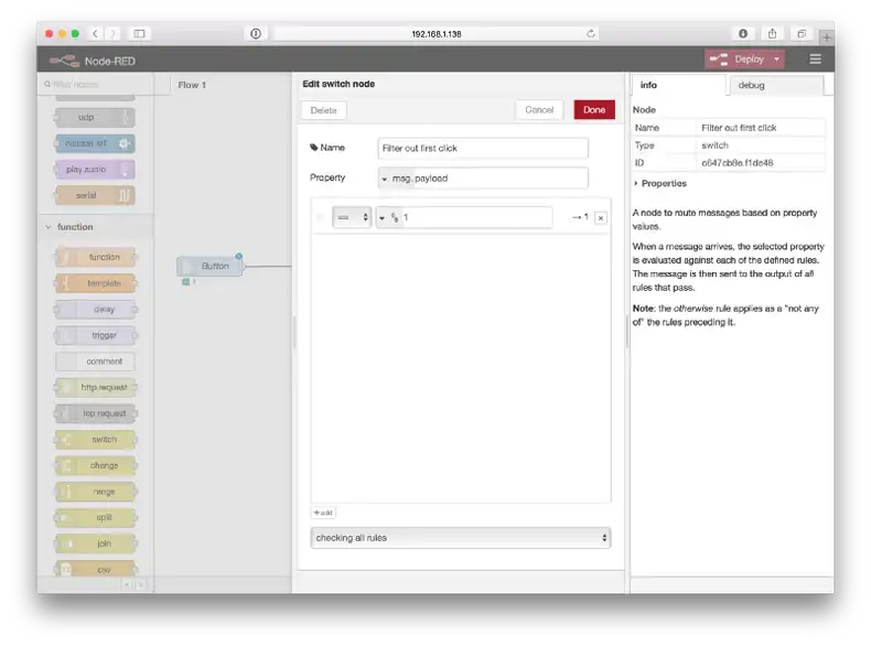Filter out the initial click.