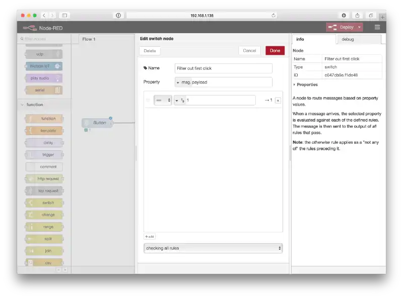 Filter out the initial click.