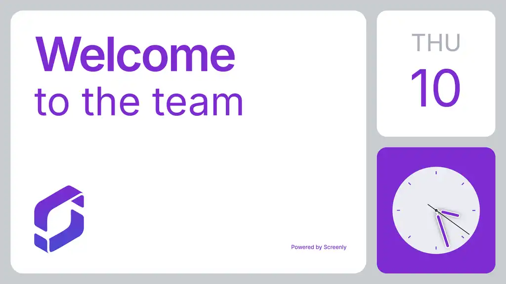 Screenly Welcome App