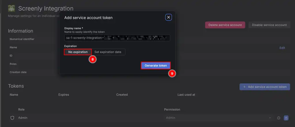 Get Service Account Token