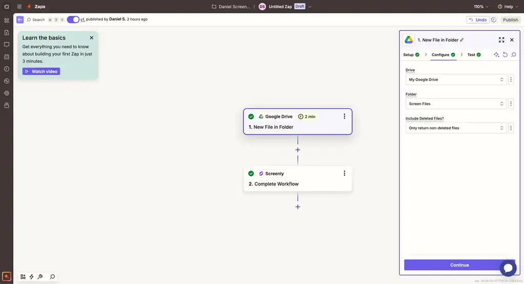 How to configure your Google Drive trigger.