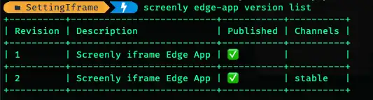 Step5. Edge app versions