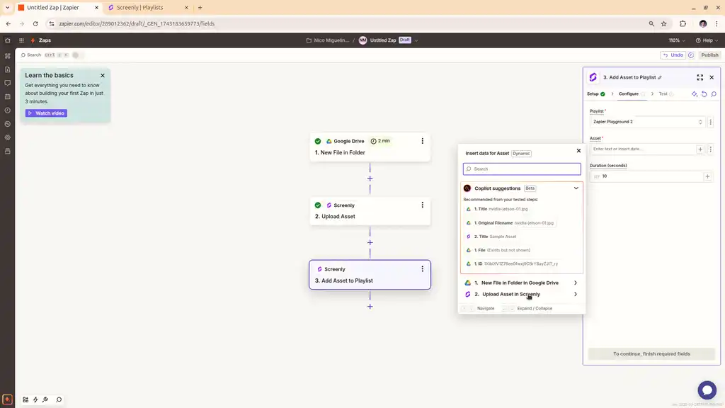 How to create a multi-step Zap