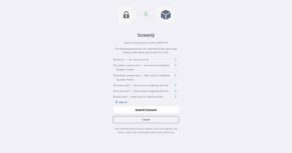 The PagerDuty Services setup page.