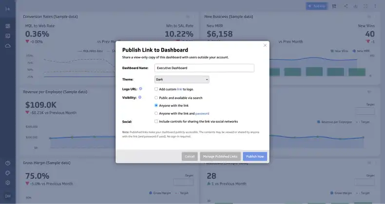 Access your Klipfolio share link.