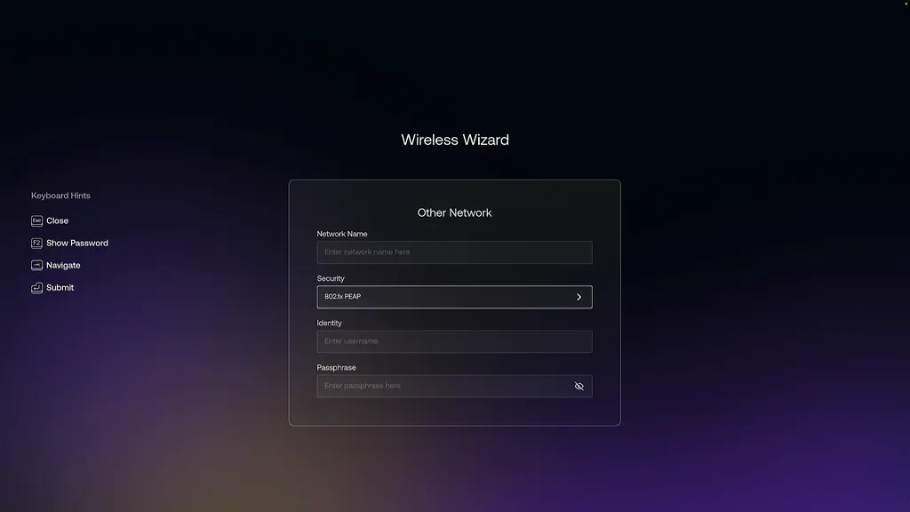 wireless setup screenshot