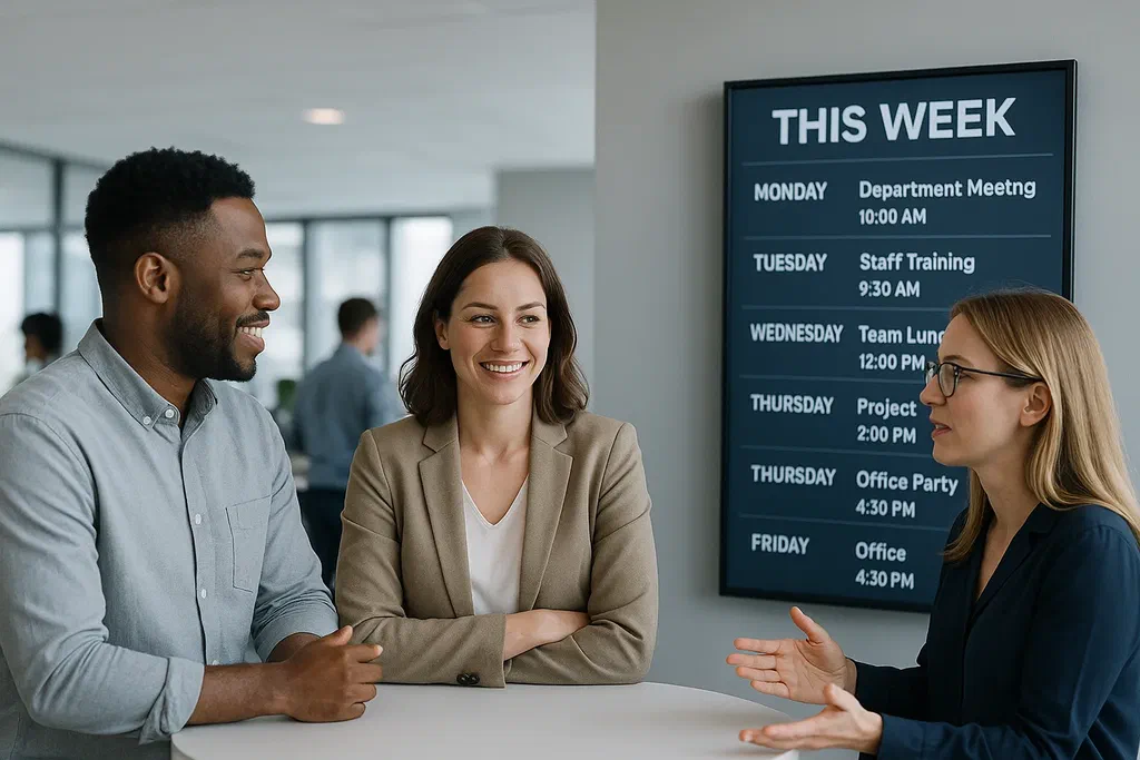 Digital signage for internal communications best practices