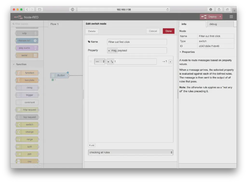 Filter out the initial click.