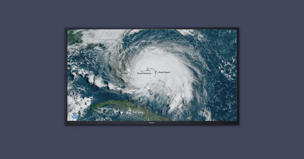 Keeping an eye on Hurricane Dorian with digital signage