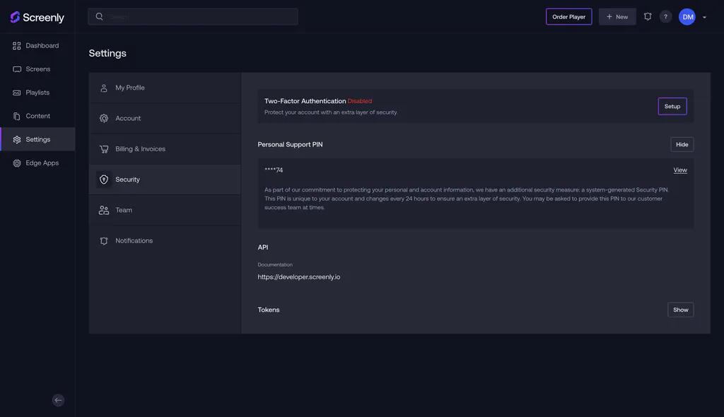 Introducing personal support PINs for enhanced security