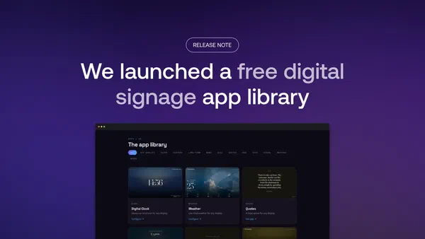 signage-apps.com, a free digital signage app library