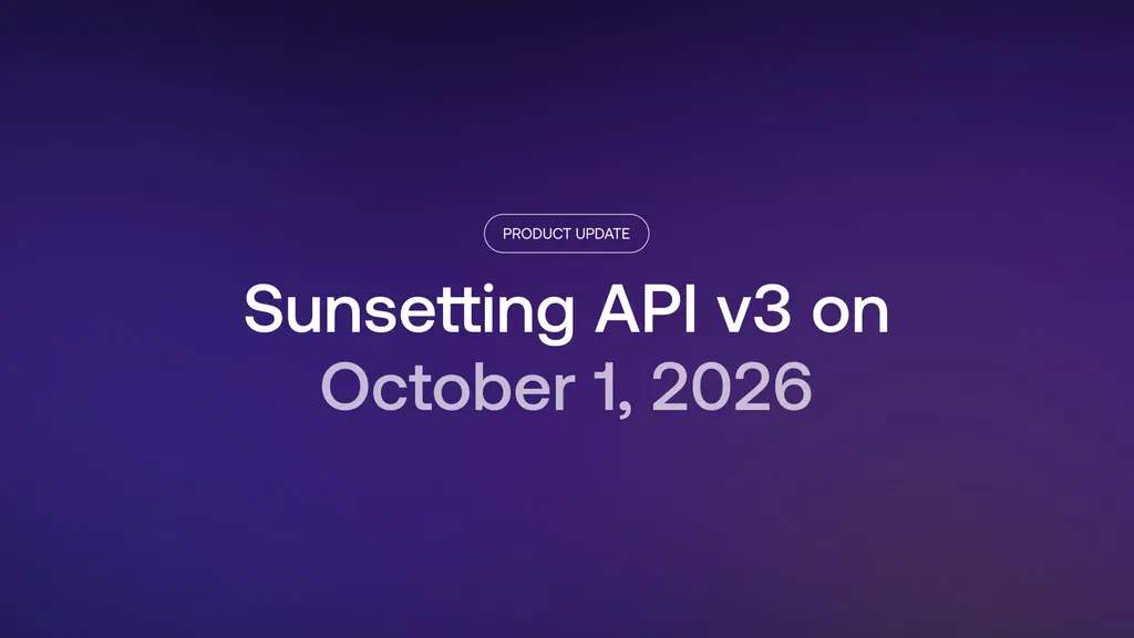 Sunsetting API v3 on October 1, 2026