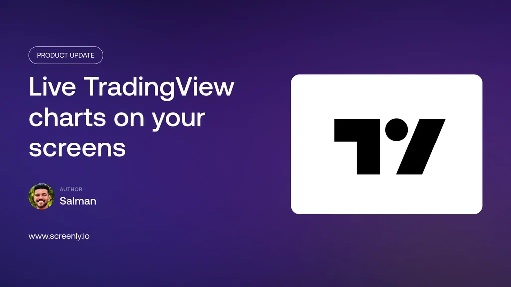 Live TradingView charts on your screens