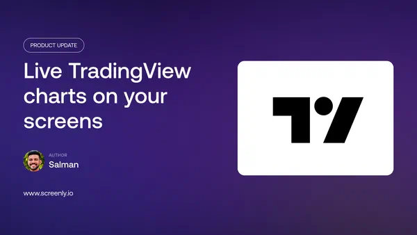 Live TradingView charts on your screens