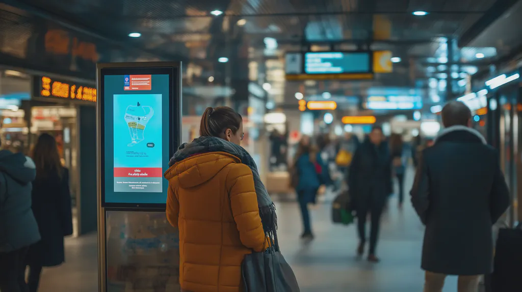 Enhance the passenger experience with digital signage for transportation