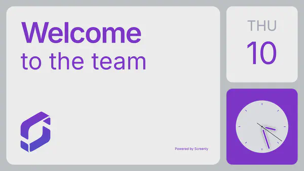 Now Live - Screenly Welcome App for Personalized Greetings