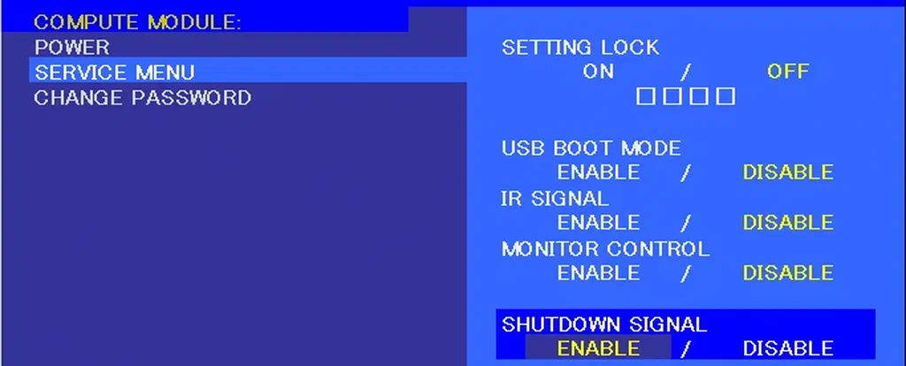 Setup NEC screens with Screenly.