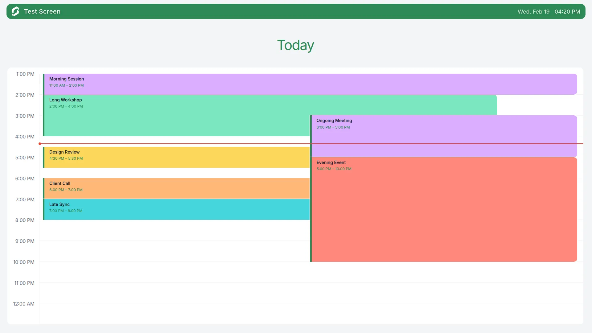 Google Calendar Landscape screenshot 1