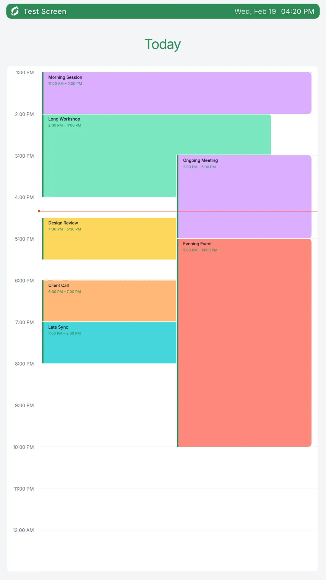 Google Calendar Portrait screenshot 1
