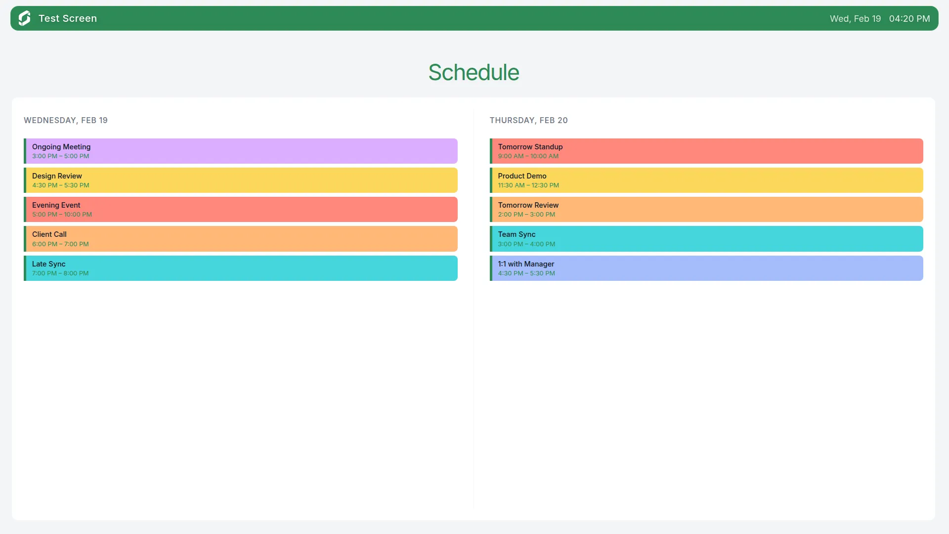 Google Calendar Landscape screenshot 3
