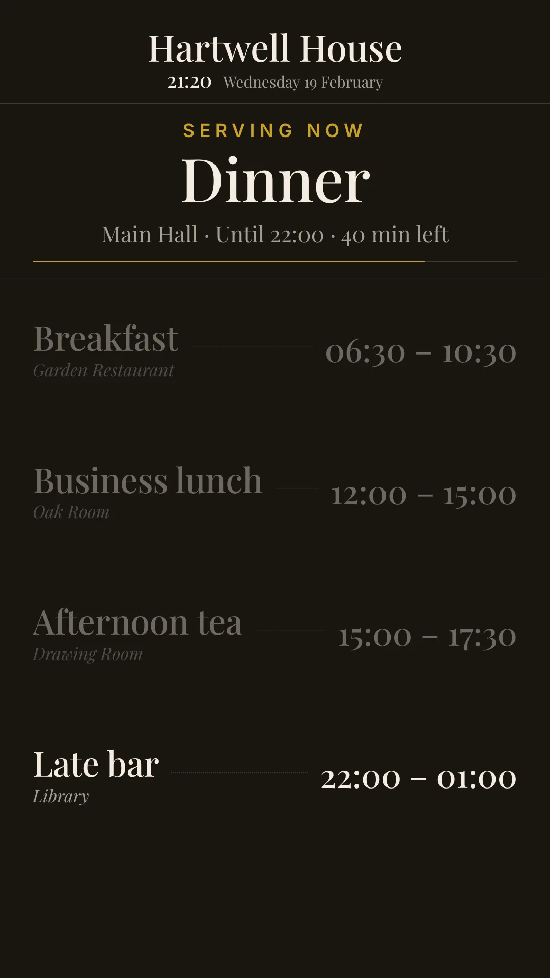 Meal Schedules Portrait screenshot 3