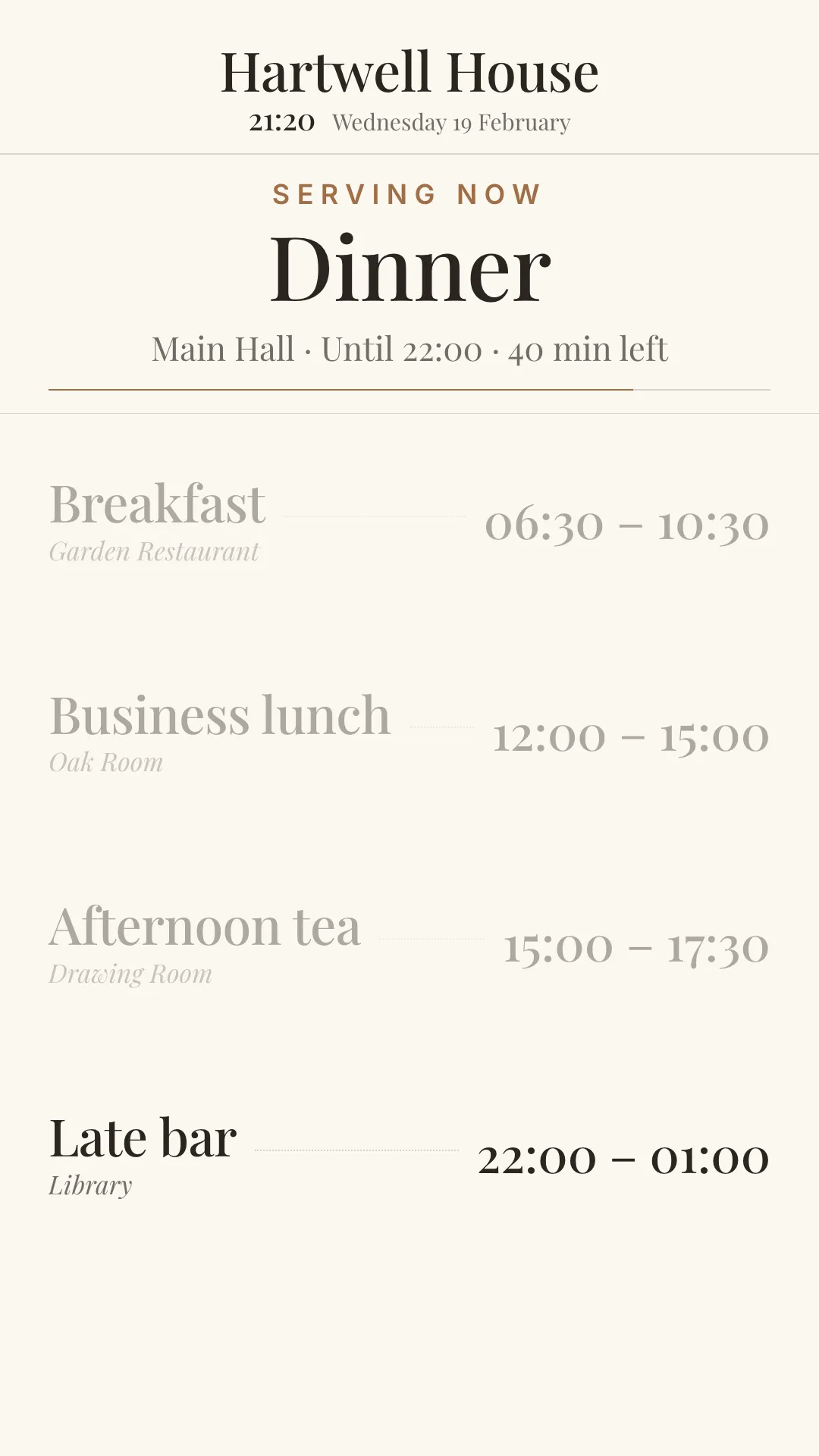Meal Schedules Portrait screenshot 4