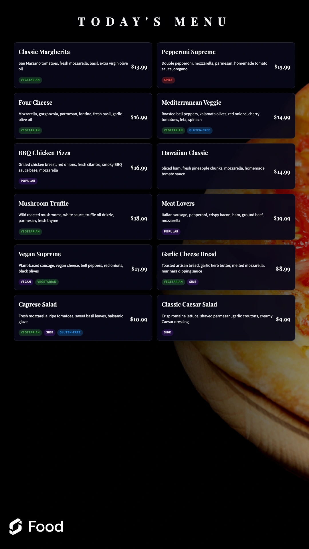 Menu Board Portrait screenshot 1