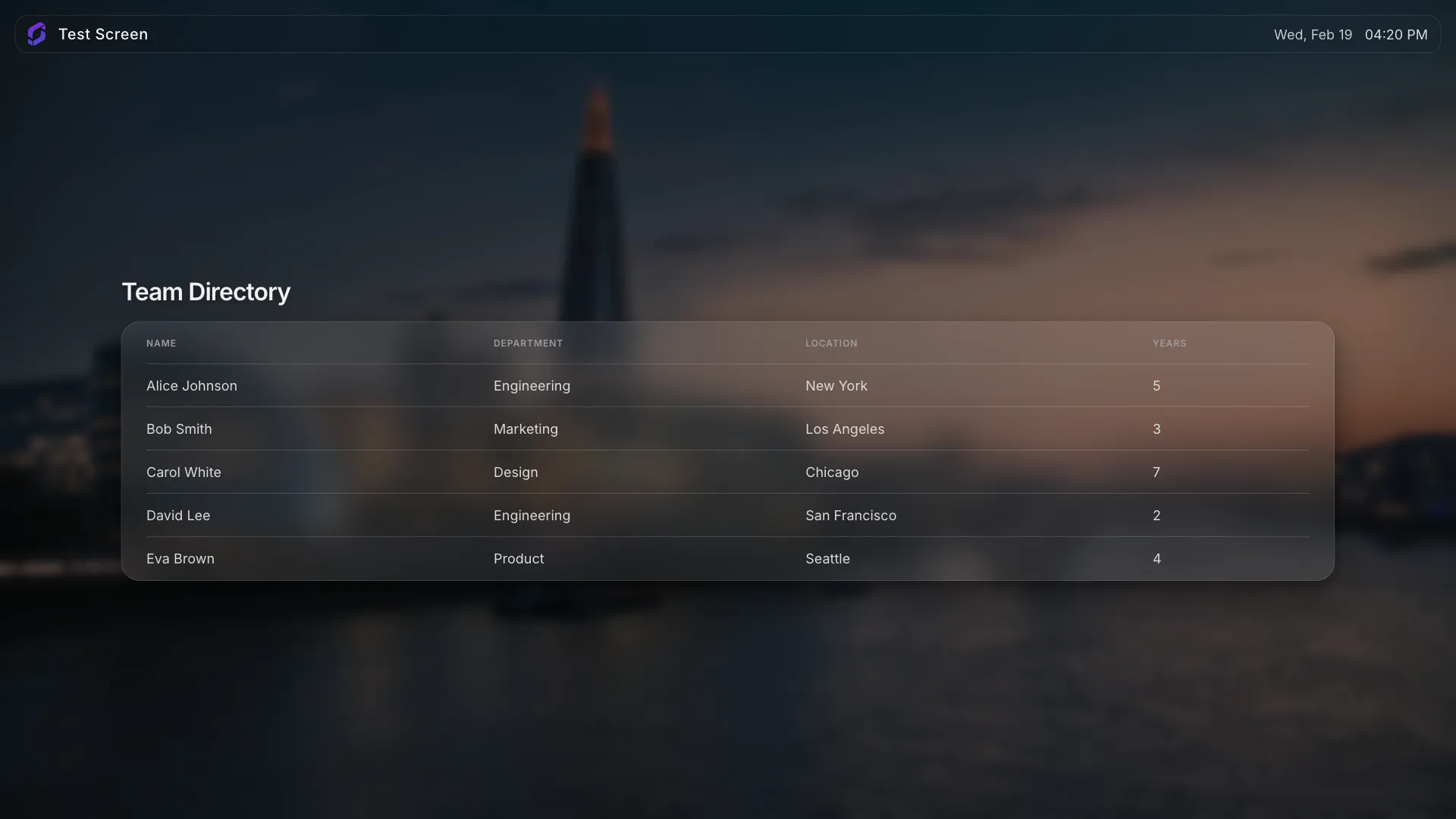 Simple Table Landscape screenshot 1
