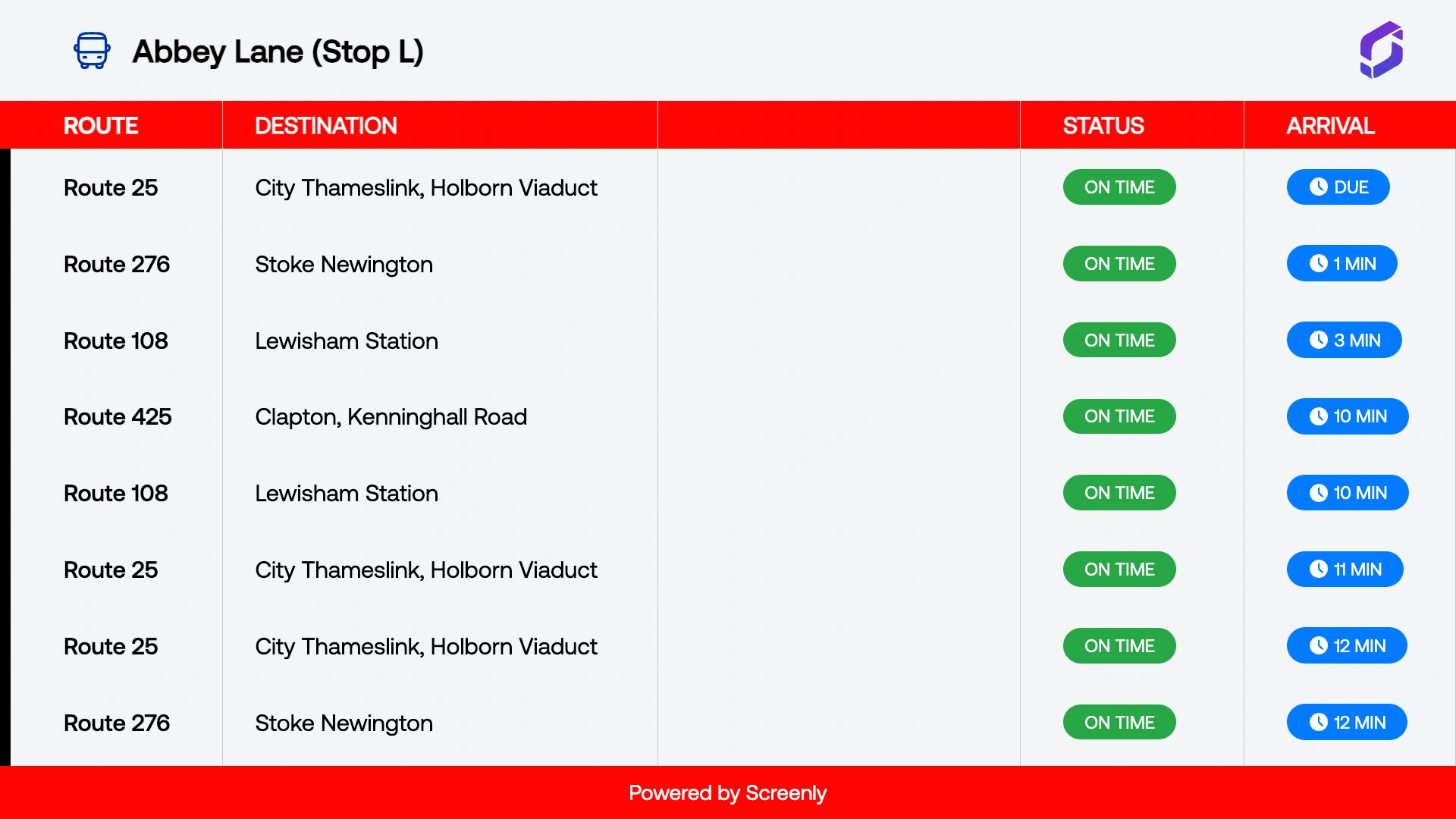 TFL Bus Stop Landscape screenshot 2