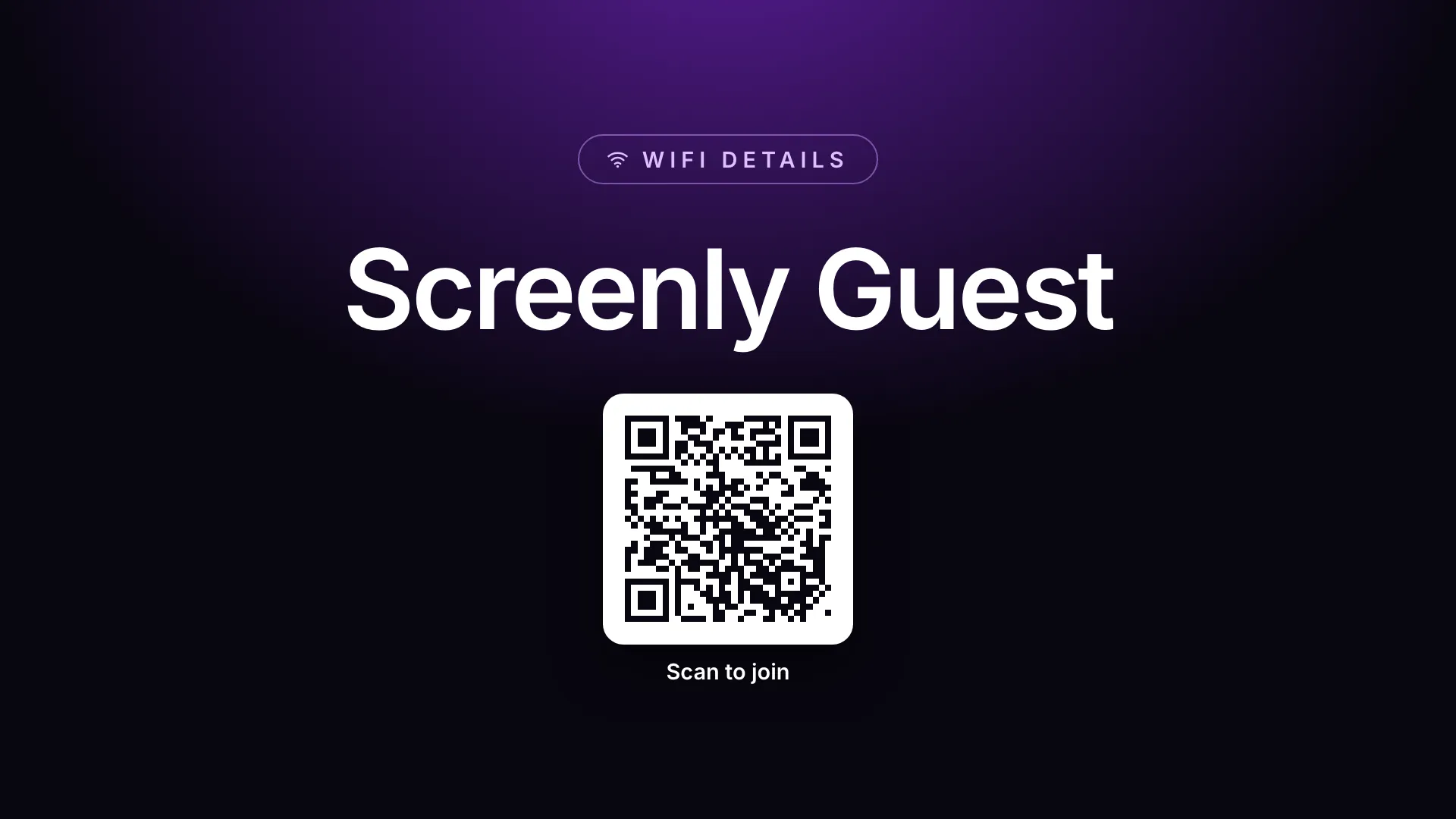 Wi-Fi QR Share Landscape screenshot 1