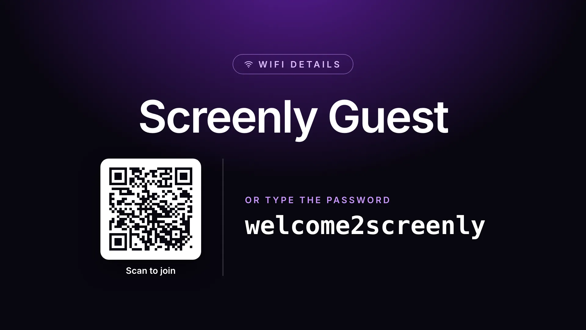 Wi-Fi QR Share Landscape screenshot 2