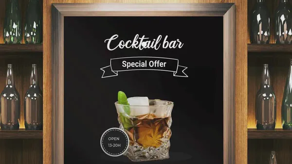 Bar digital signage