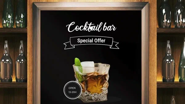 Bar digital signage