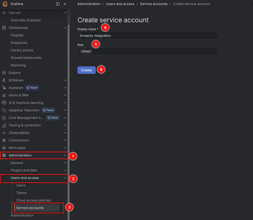 Create Service Account