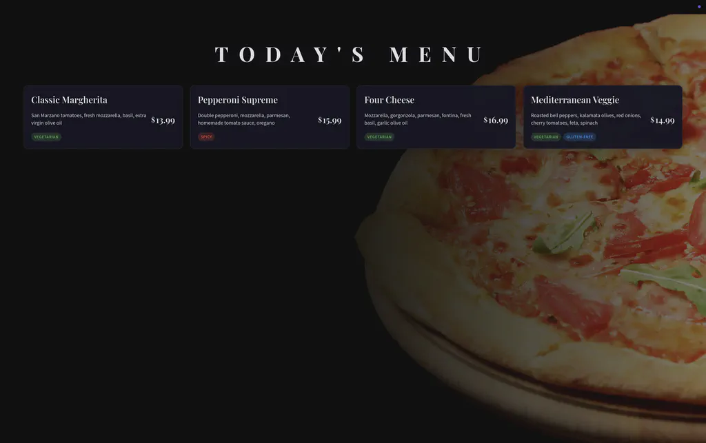 Menu App Preview
