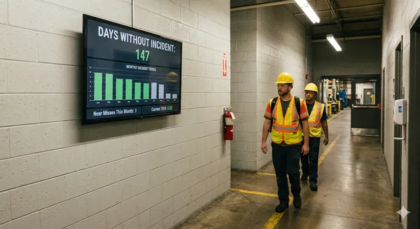Safety scoreboard and incident countdown board