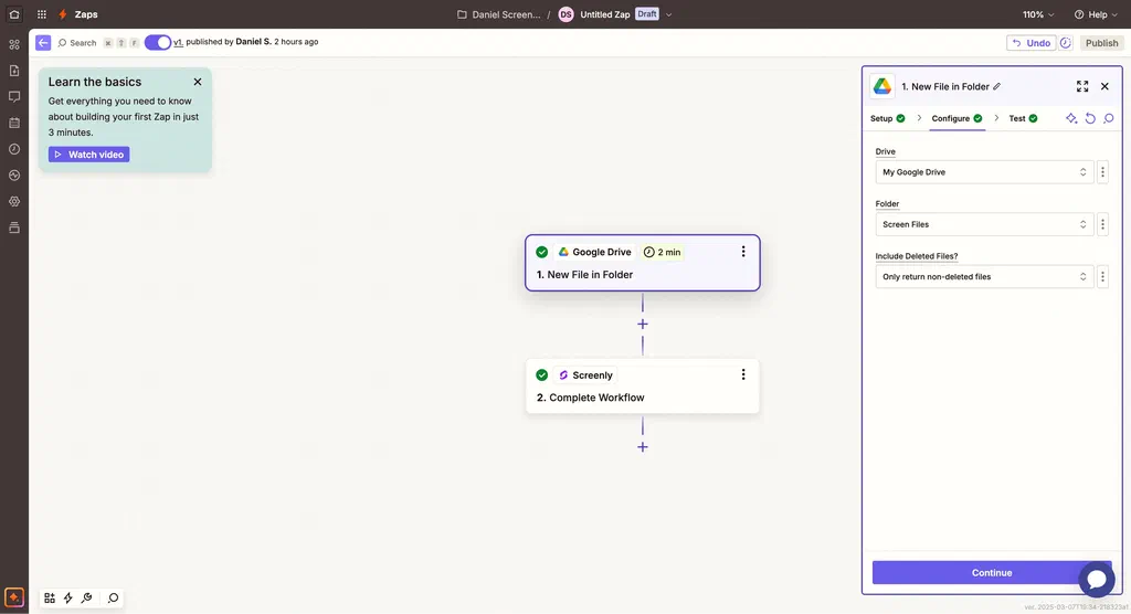 How to configure your Google Drive trigger.