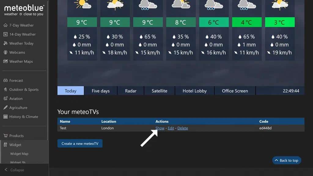 your meteoTVs section