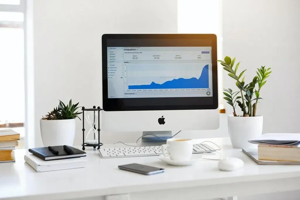 A data dashboard from Mixpanel.