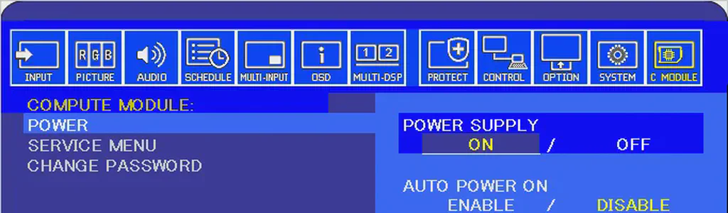Setup NEC screens with Screenly.