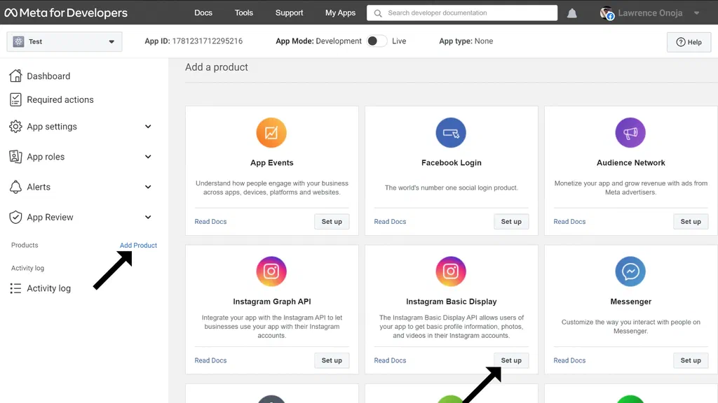 Meta for developers products page
